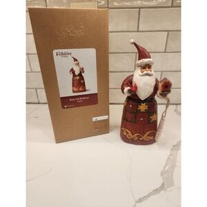 Folklore by Jim Shore Santa With a Cardinal and A Bird House 4058763 With Box